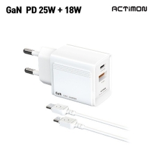 엑티몬 가정용 GaN PD25W+18W 2포트 C to C 고속 충전기