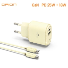 드리온 가정용 GaN PD25W+18W 2포트 C to C 고속 충전기