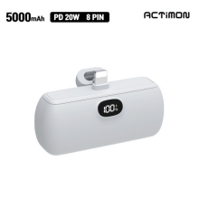 엑티몬 PD20W 고속 도킹형 LCD 보조배터리 8핀 5000mAh(M-PD20-MINI5000-8P)