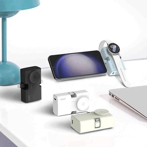 모락 큐잉 4in1 C타입 도킹형 멀티 보조배터리 5000mAh(8핀)