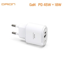 드리온 가정용 GaN PD45W+18W 2포트 고속충전기(케이블 미포함)(D-PD45W-CU)