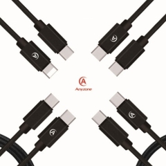 애니존 60W 초고속 충전 패브릭 케이블(C to C 타입) 2M