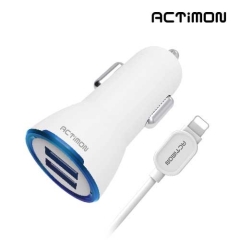 엑티몬 LED USB 2포트 8핀 차량용 충전기(3.4A)(MON-C2-342-8P)