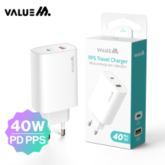 [밸류엠]가정용 Max 40w(A+C)PPS초고속충전기(케이블_미포)