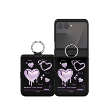 [TryCozy] 하트 레터링 Z플립 오토 힌지 카드도어범퍼케이스