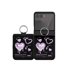 [TryCozy] 하트 레터링 Z플립 오토 힌지 카드도어범퍼케이스