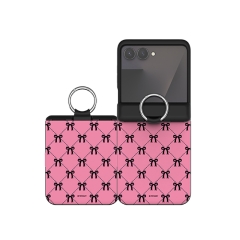 [TryCozy] 코지 리본 패턴 Z플립 오토 힌지 카드도어범퍼케이스