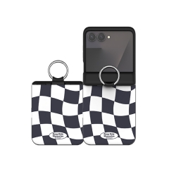 [TryCozy] 체커보드 Z플립 오토 힌지 카드도어범퍼케이스