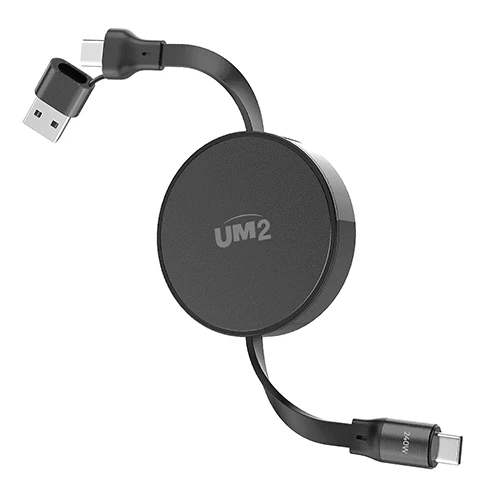 유엠2(UM2) 2in1 240W C타입 릴 케이블(1M)(UMCA-RL240W)