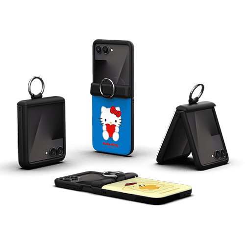 [Sanrio]산리오 캐릭터즈 하트 Z플립 오토 힌지 카드도어범퍼케이스