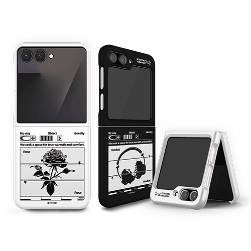 [TryCozy] 블랙 아트웍 Z플립시리즈 3D곡면하드