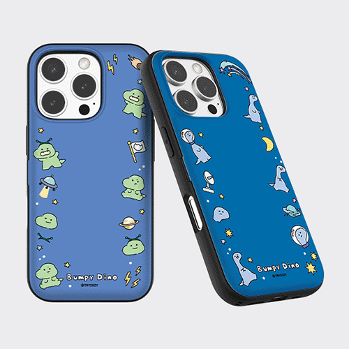 [TryCozy] 삐뚤빼뚤 공룡 우주 카드도어범퍼케이스