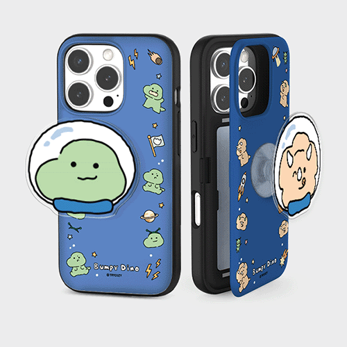 [TryCozy] 삐뚤빼뚤 공룡 우주 카드도어범퍼케이스+아크릴 스마트톡