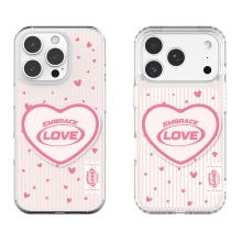 [TryCozy] 스몰 하트 패턴 클리어 에어쿠션 젤하드케이스+아크릴 스마트톡