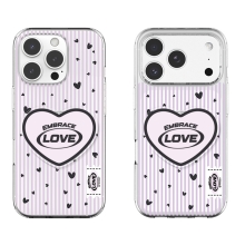 [TryCozy] 스몰 하트 패턴 투명젤리케이스+아크릴 스마트톡