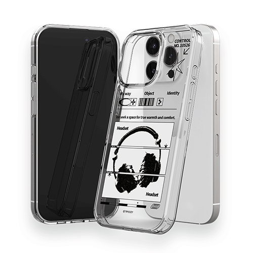 [TryCozy] 블랙 아트웍 클리어 에어쿠션 젤하드케이스