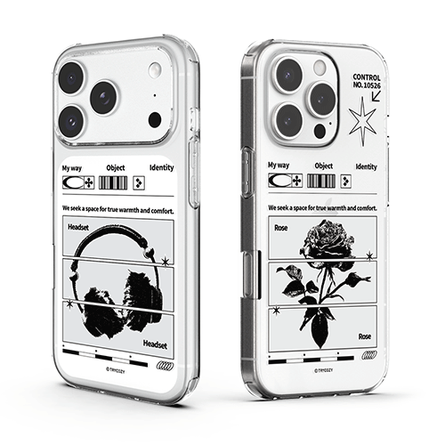 [TryCozy] 블랙 아트웍 투명젤리케이스