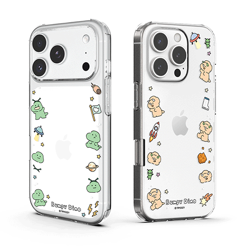 [TryCozy] 삐뚤빼뚤 공룡 우주 투명젤리케이스