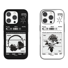 [TryCozy] 블랙 아트웍 마그네틱 카드도어범퍼케이스