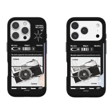 [TryCozy] 블랙 아트웍 투카드 마그네틱 범퍼케이스