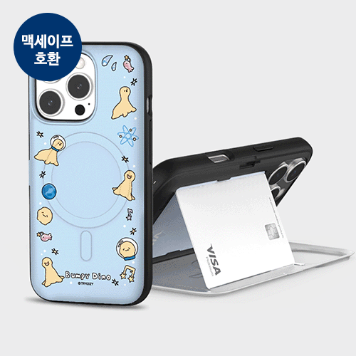[TryCozy] 삐뚤빼뚤 공룡 우주 마그네틱 카드도어범퍼케이스