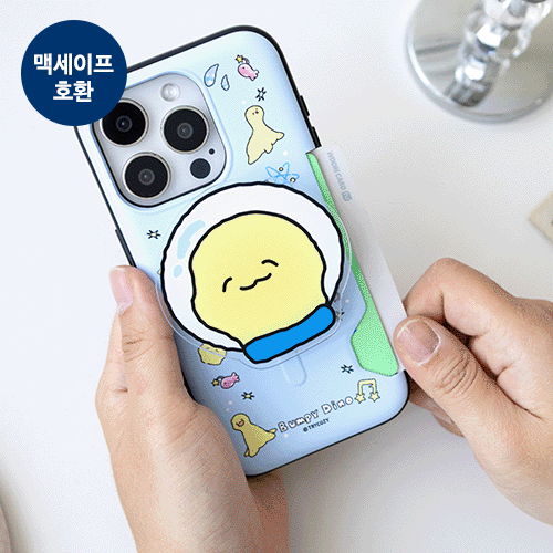 [TryCozy] 삐뚤빼뚤 공룡 우주 투카드 마그네틱 범퍼케이스+아크릴 마그네틱 톡