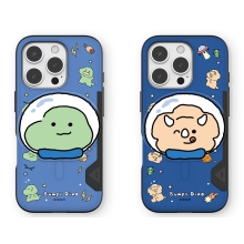 [TryCozy] 삐뚤빼뚤 공룡 우주 투카드 마그네틱 범퍼케이스+아크릴 마그네틱 톡