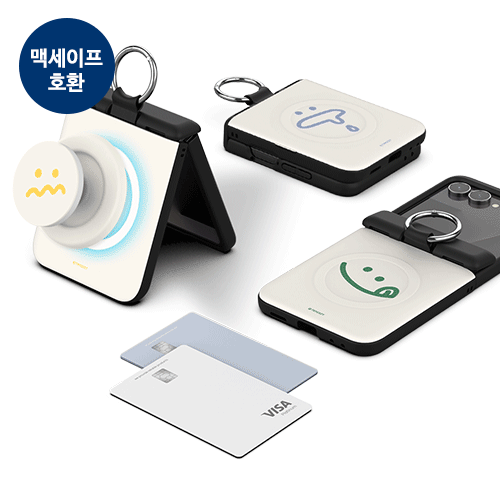 [TryCozy] 빅 와글와글 Z플립 오토 힌지 마그네틱 카드도어범퍼케이스