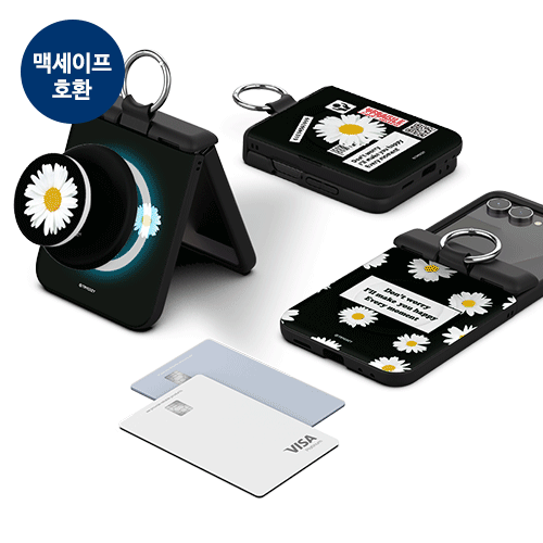 [TryCozy] 데이지라벨 Z플립 오토 힌지 마그네틱 카드도어범퍼케이스