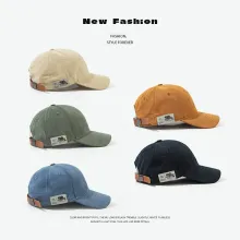 모자 여성의 단색 사이드 천 라벨 소프트 탑 야구 모자 유행 올 매치 학생 야외 여행 차양 모자 남성 트렌디