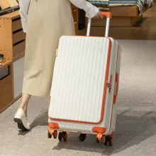 여행가방 26inch 전면 개방형 측면 개방형 대용량 강력하고 내구성이 뛰어난 비밀번호 상자 30inch 두꺼운 트롤리 가방