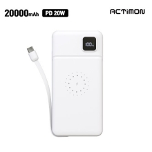 엑티몬 PD20W + 15W 고속 무선 충전 LCD 보조배터리 20000mAh(C타입 일체형)