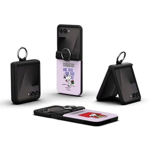 [PEANUTS]빈티지 스누피 일상 Z플립 오토 힌지 카드도어범퍼케이스