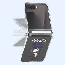 [PEANUTS]빈티지 스누피 일상 Z플립시리즈 오토 힌지 클리어 하드케이스