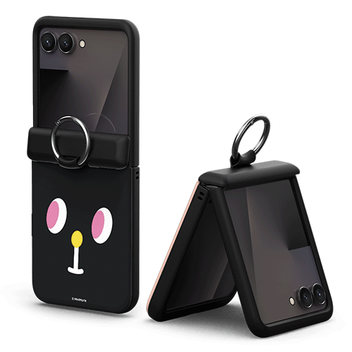 [BUNNIKONBINY]버니콘비니 클로즈업 Z플립 오토 힌지 카드도어범퍼케이스