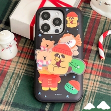 [TryCozy] 동물 스노우 타운 카드도어범퍼케이스+아크릴 스마트톡