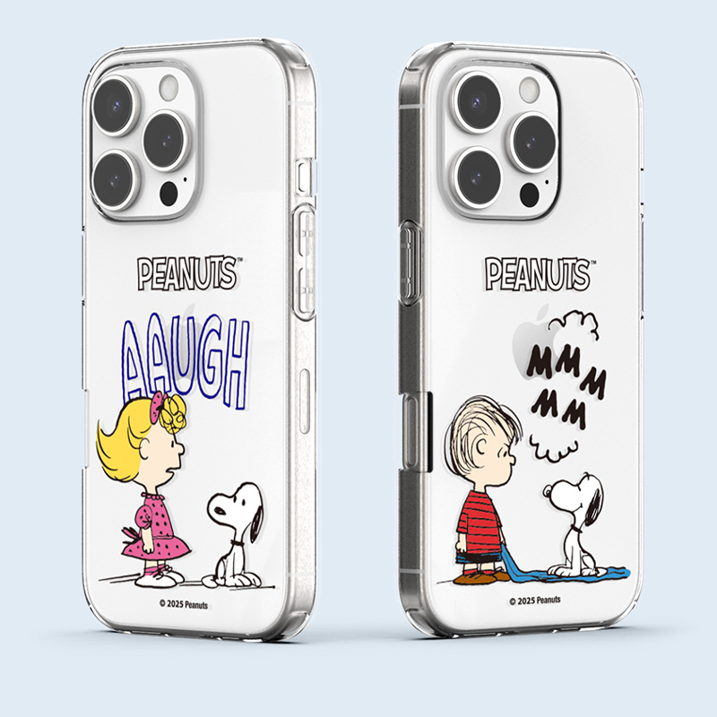 [PEANUTS]빈티지 스누피 일상 투명젤리케이스