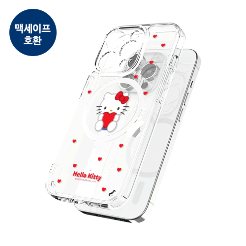 [Sanrio]산리오 캐릭터즈 하트 클리어 렌즈가드 마그네틱 케이스(맥세이프 호환)