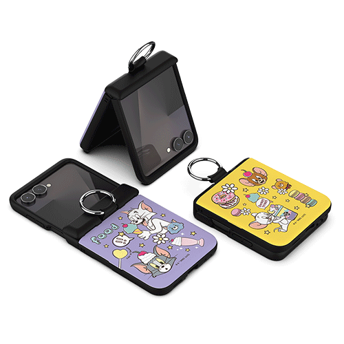 [TOM and JERRY]톰과제리 스윗푸드파티 Z플립 오토 힌지 카드도어범퍼케이스