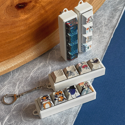 [TryCozy] 민화 네모 키캡 키링 단품