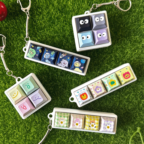 [TryCozy] 캐릭터 네모 키캡 키링 단품