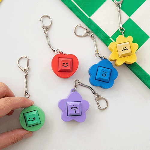 [TryCozy] 와글와글 입체 네모 키캡 키링 단품