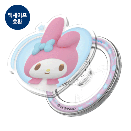 [Sanrio]산리오 캐릭터즈 하트팝 아크릴 투명 마그네틱 스마트톡 단품(맥세이프 호환)