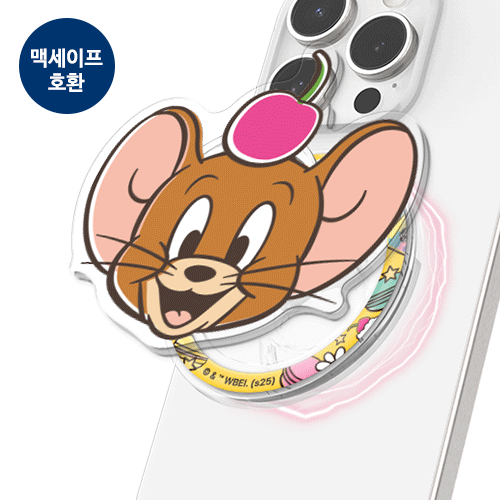 [TOM and JERRY]톰과제리 스윗푸드파티 아크릴 투명 마그네틱 스마트톡 단품(맥세이프 호환)