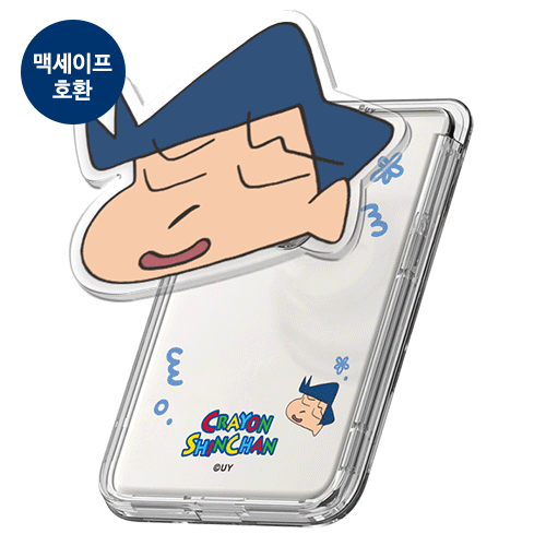 [SHINCHAN]짱구는못말려 짱구와 친구들 아크릴 스마트톡 투명 마그네틱 슬라이드 카드지갑(맥세이프 호환)