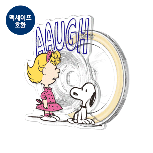 [PEANUTS]빈티지 스누피 일상 아크릴 투명 마그네틱 스마트톡 단품(맥세이프 호환)