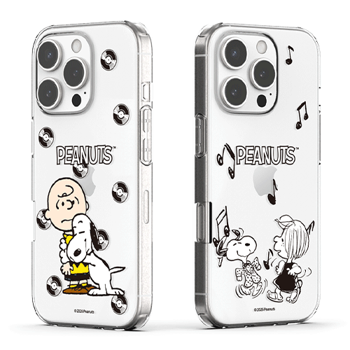 [PEANUTS]빈티지 스누피 레코드 투명젤리케이스