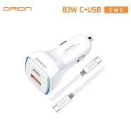 드리온 차량용 MAX 83W 2포트 초고속 충전기(C to C 케이블)(DR-CC-PD65W+18W-C)